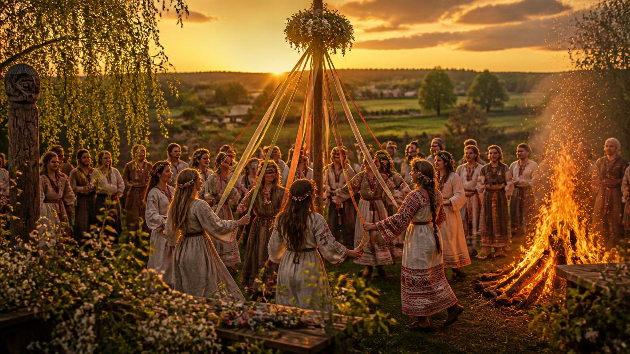 Ilustrácia k zápisku: Slovanské ľudové rituály a sezónne sviatky